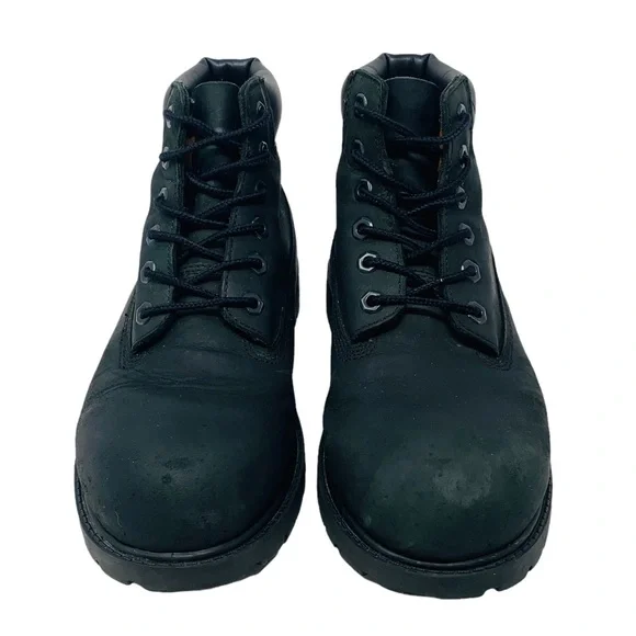 Boys Black Timberlands Size 3 - Picture 3 of 7